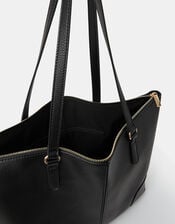 Plain Tote Bag, Black (BLACK), large