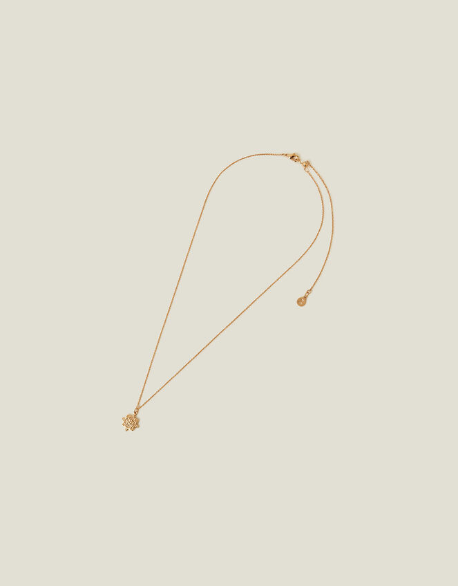 14ct Gold-Plated Square Pendant Necklace, , large