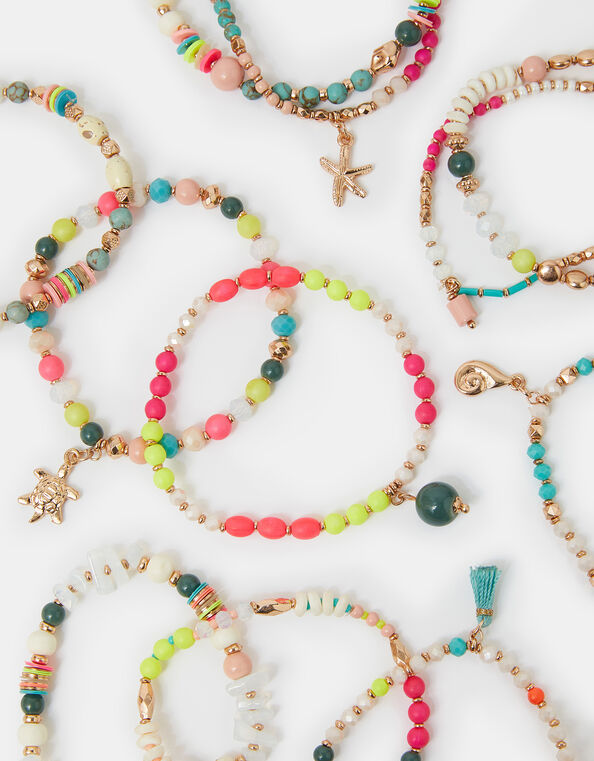 Sea Charm Beaded Stretch Bracelet Multipack, , large
