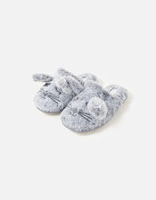 Bunny Mule Slippers, Grey (GREY), large