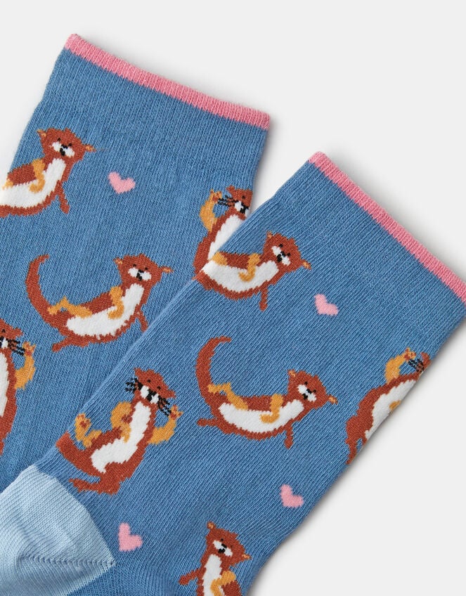 Otter Print Socks, , large
