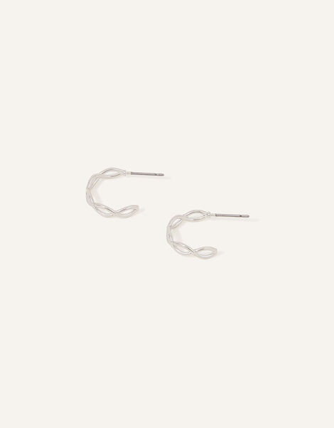 Crossover Hoop Earrings, , large