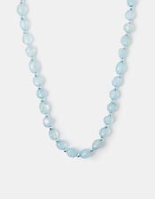 Sterling Silver-Plated Aquamarine Necklace, , large