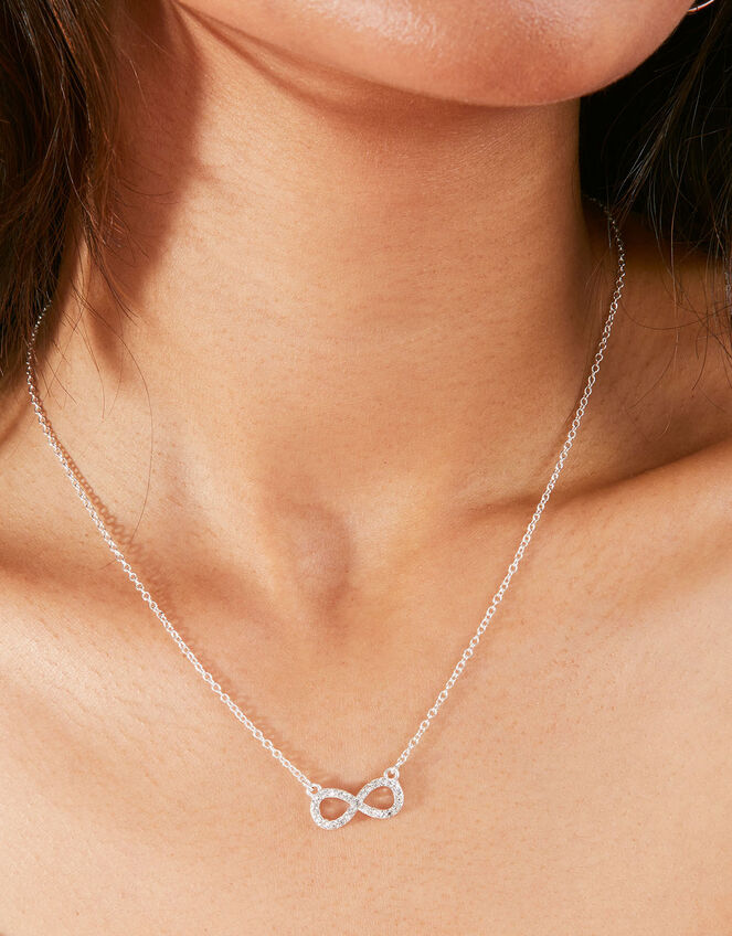 Eternity Symbol Pendant Necklace, , large