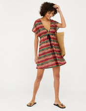 Lola Macramé Tabard Dress, Multi (PASTEL-MULTI), large