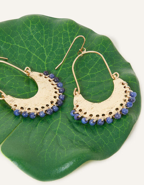 Beaded Fan Earrings, , large