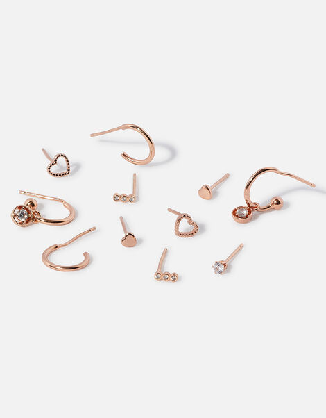 Rose Gold-Plated Sparkle Earring 12 Pack, , large