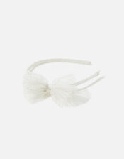 Girls Mesh Bow Headband , , large