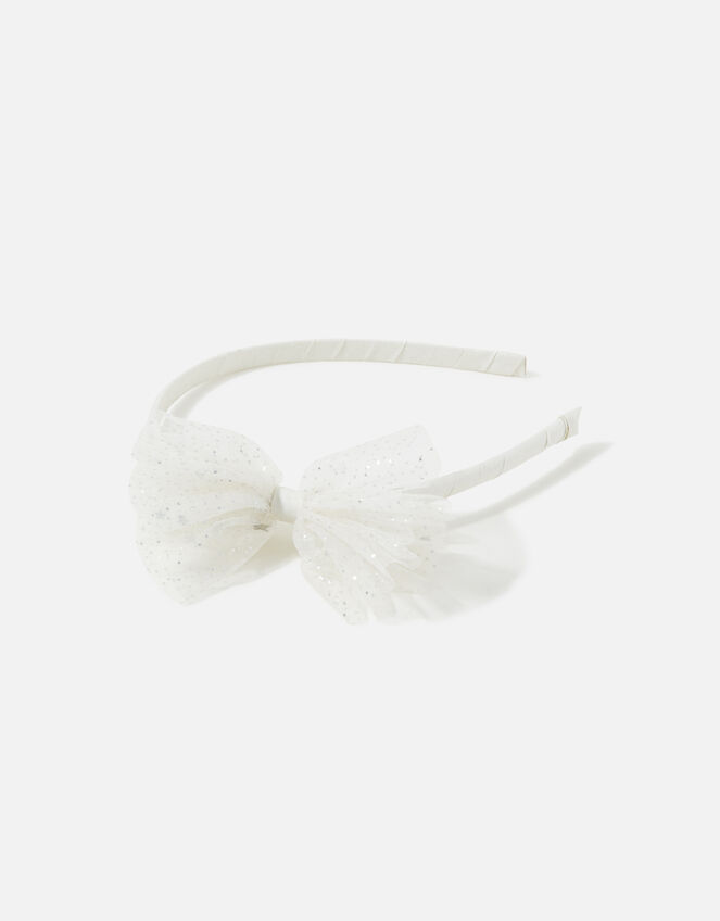 Girls Mesh Bow Headband , , large
