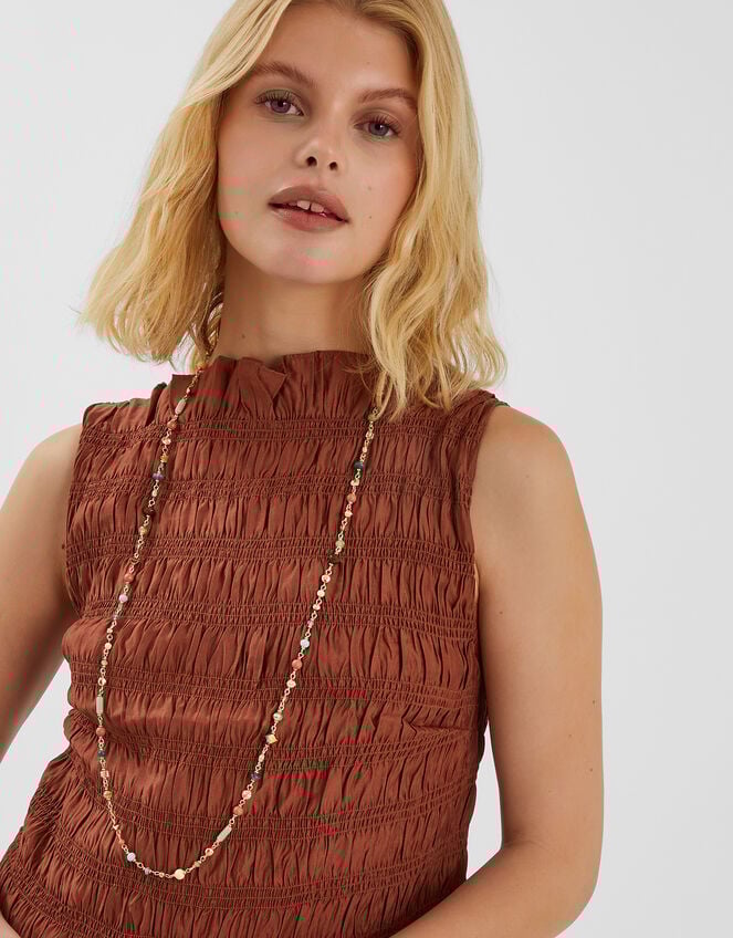 Long Bead Station Necklace, , large