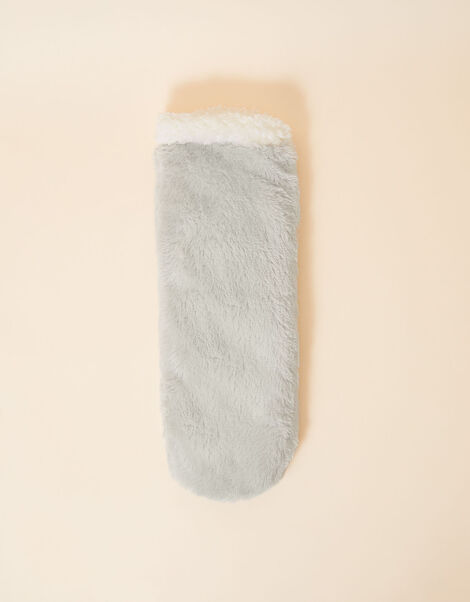 Fluffy Slipper Socks Grey, Grey (GREY), large