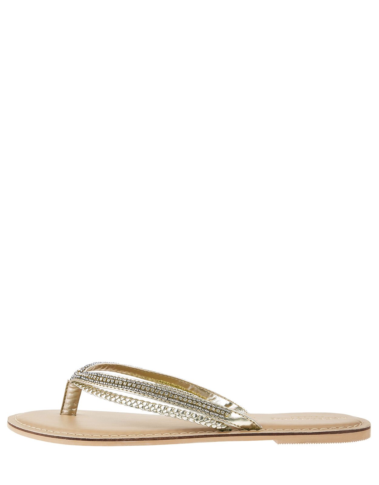 Gold and hotsell silver flip flops
