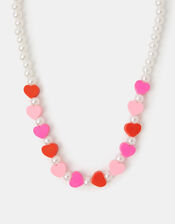 Girls Beaded Heart Necklace, , large