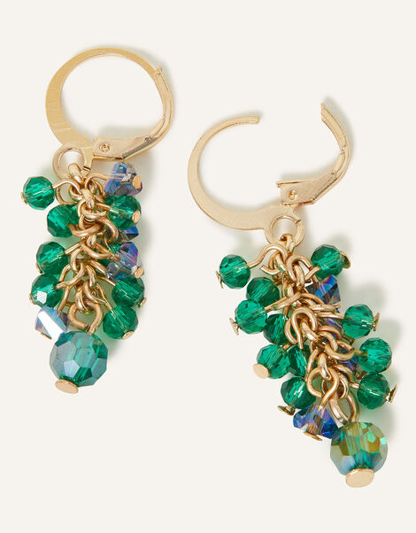 Facet Bead Drop Earrings, , large