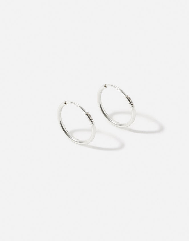 Sterling Silver Chunky Hoops, , large