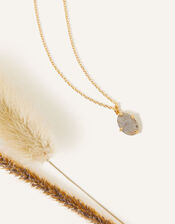 14ct Gold-Plated Labradorite Pendant Necklace, , large