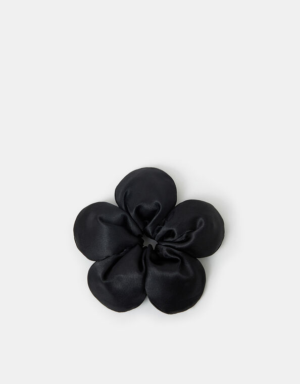 Flower Satin Hair Scrunchie, , large