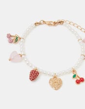 Cherry Charm Pearl Bracelet, , large