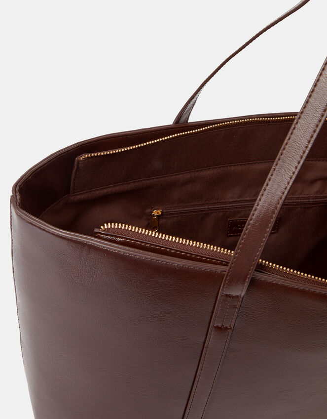 Meredith Tote Bag, Brown (CHOCOLATE), large