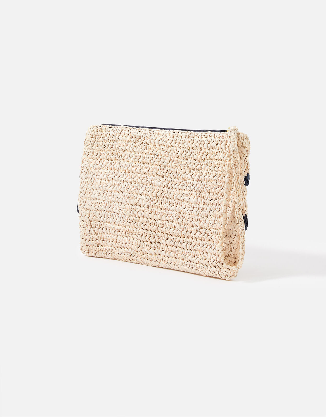 Straw clutch bag accessorize top