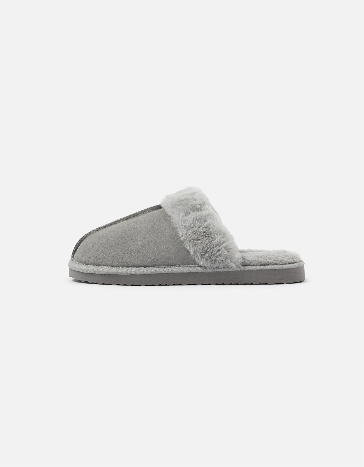 Suede Mule Slippers Grey Slippers Accessorize UK