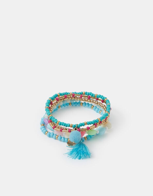 5-Pack Girls Heart Stretch Bracelets, , large