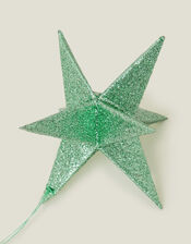 Paper Sparkle Star Decoration, Duck Egg (DUCK EGG), large
