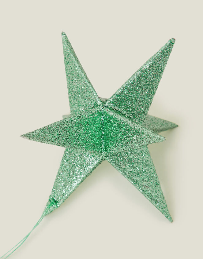 Paper Sparkle Star Decoration, Duck Egg (DUCK EGG), large