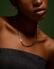 Stainless Steel Chunky Link Necklace, , large