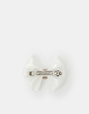 Girls Bling Satin Bow Hair Clip, , large