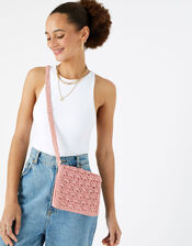 Rae Scallop Cross-Body Bag, Orange (CORAL), large