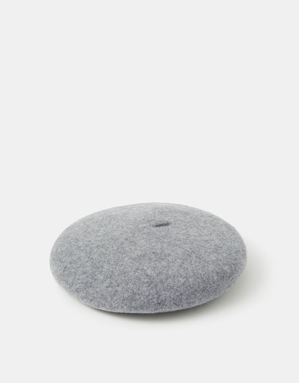 Wool Beret, Grey (GREY), large
