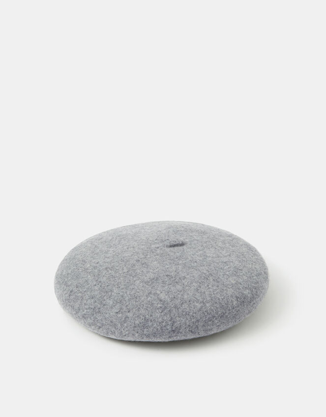 Wool Beret, Grey (GREY), large