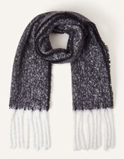 Super Fluffy Scarf, Black (BLACK), large