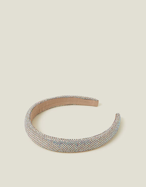 Girls Iridescent Diamante Headband, , large