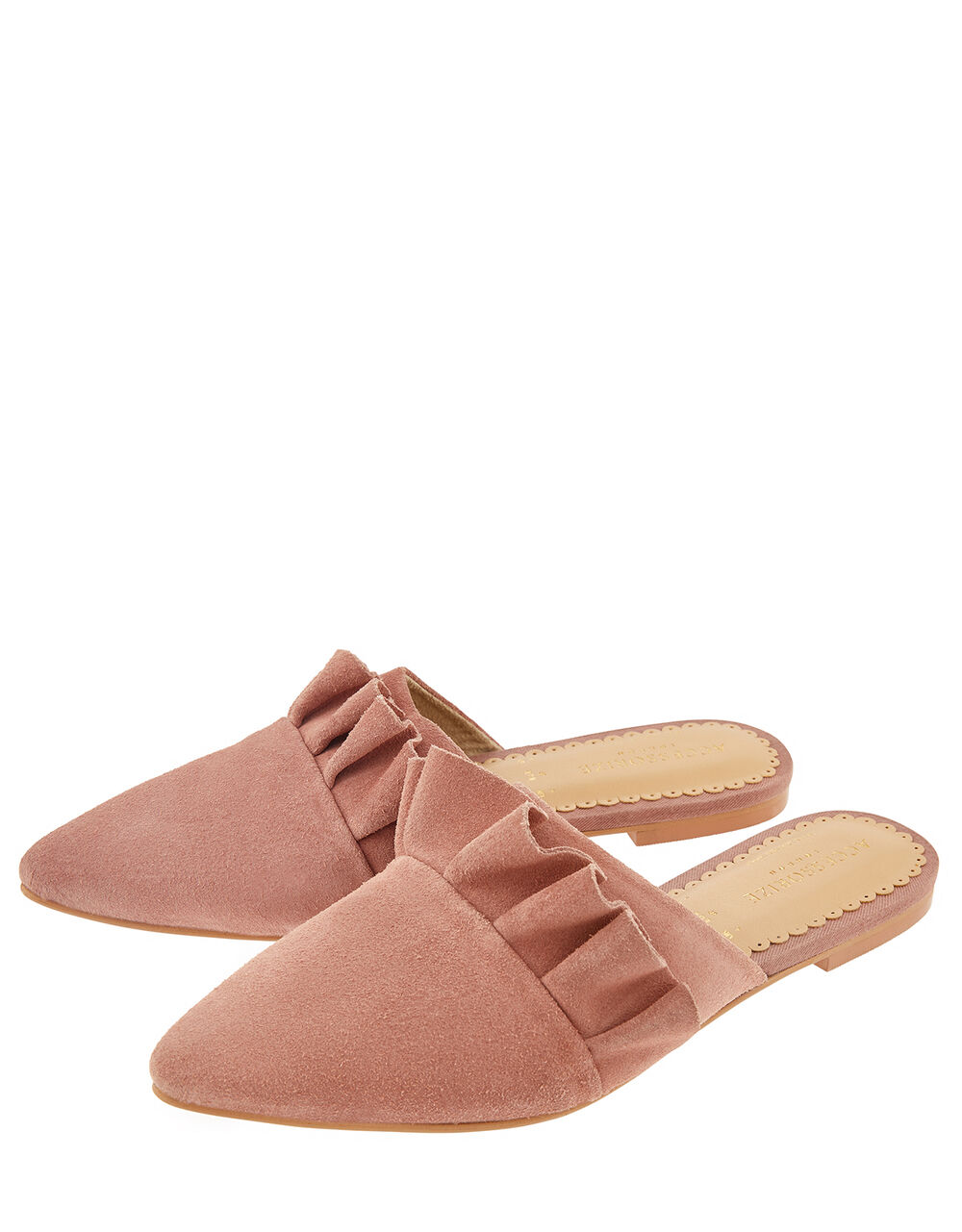 Kiera Suede Mules Pink | Flat shoes | Accessorize UK
