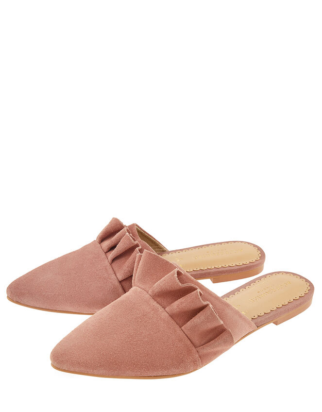 Kiera Suede Mules, Pink (PALE PINK), large