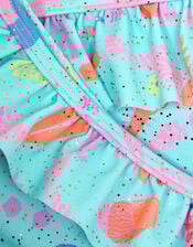 Girls Sparkle Sealife Frill Bikini Set, Multi (PASTEL MULTI), large