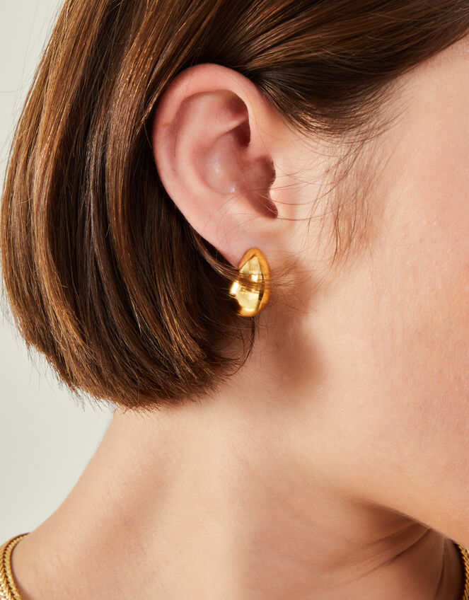 14ct Gold-Plated Teardrop Earrings, , large
