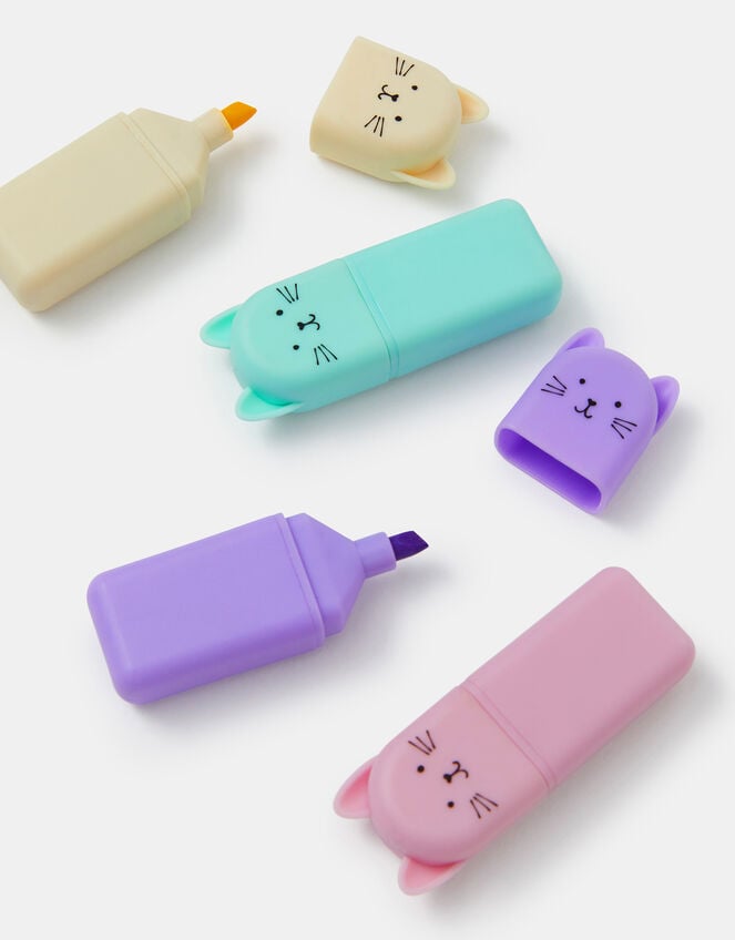4-Pack Girls Cat Highlighters, , large