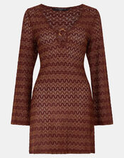 Shimmer Crochet Cover Up, Bronze (BRONZE), large