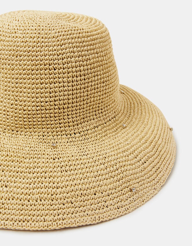 Diamant&eacute; Straw Bucket Hat, , large