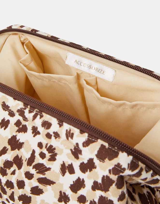 Cheetah Print Make Up Bag, , large