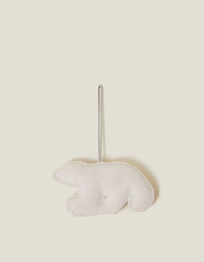 Embellished Polar Bear Christmas Tree Decoration, , large