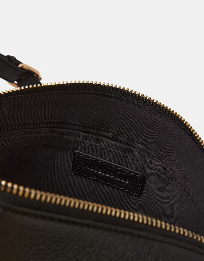 Leather Double Zip Camera Bag, , large