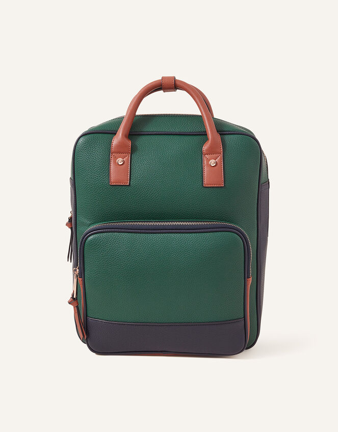 Pocket Top Handle Backpack, Green (GREEN), large