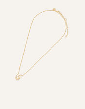 14ct Gold-Plated Arabic Initial Pendant Necklace - Y (Yaa), , large