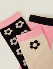 3-Pack Mixed Flower Socks, , large