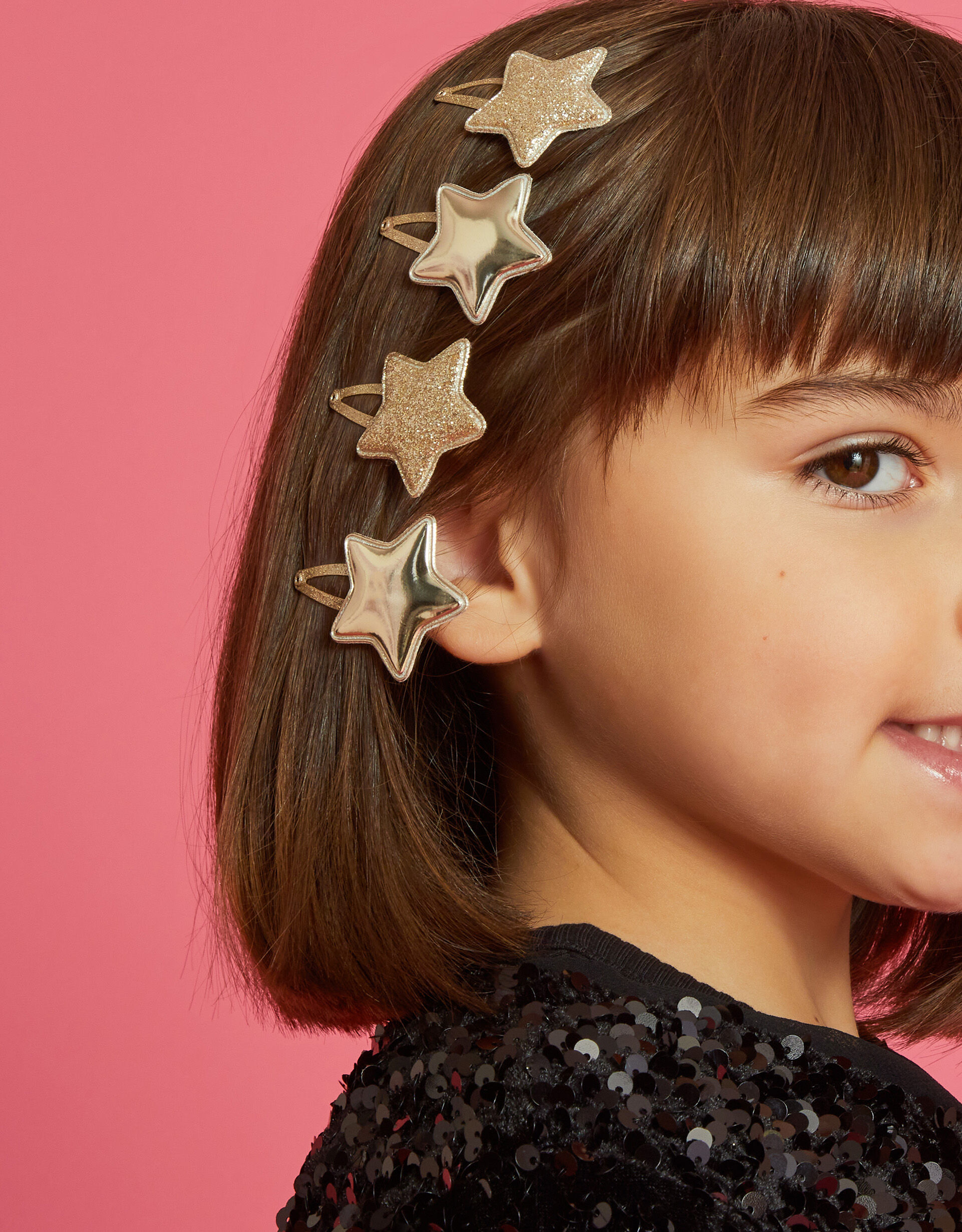 4 Pack Girls Glitter Star Hair Clips Girls accessories Accessorize Global