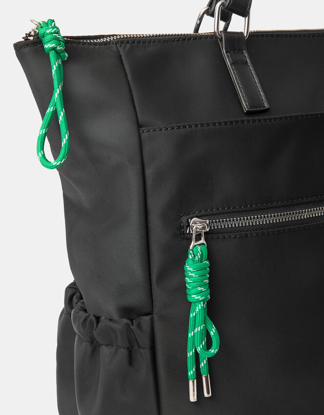 Olivia Top Handle Nylon Laptop Backpack, Black (BLACK), large